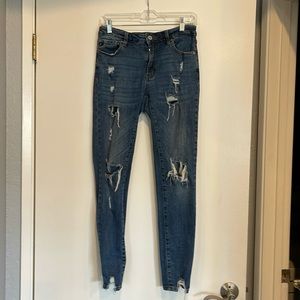 Kancan Ripped Skinny Jeans